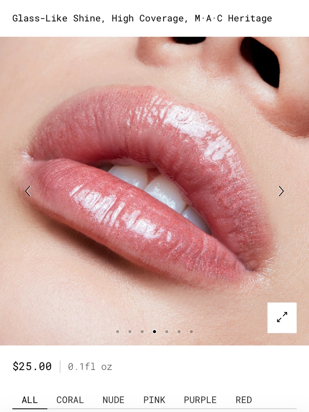 Mac Lipglass all thinks magical pink lip gloss